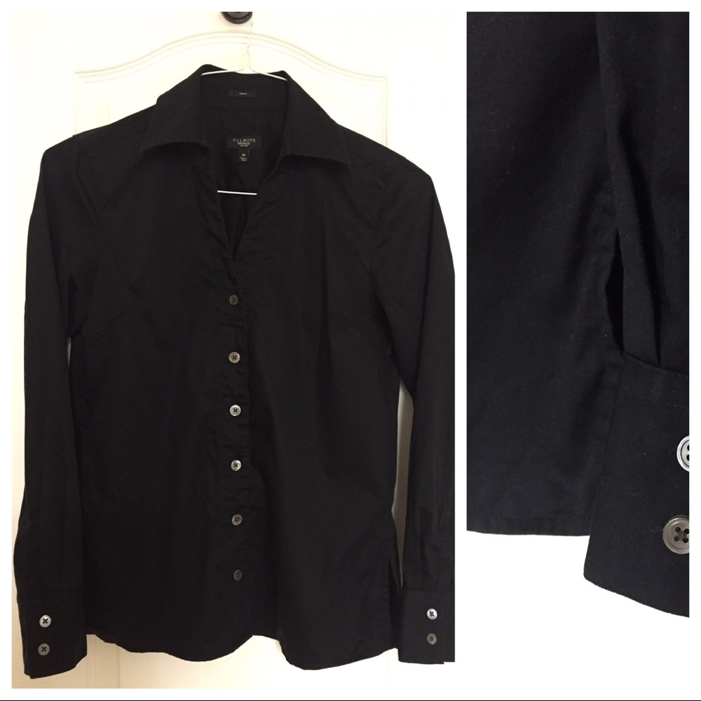 Talbots Petite Black Blouse